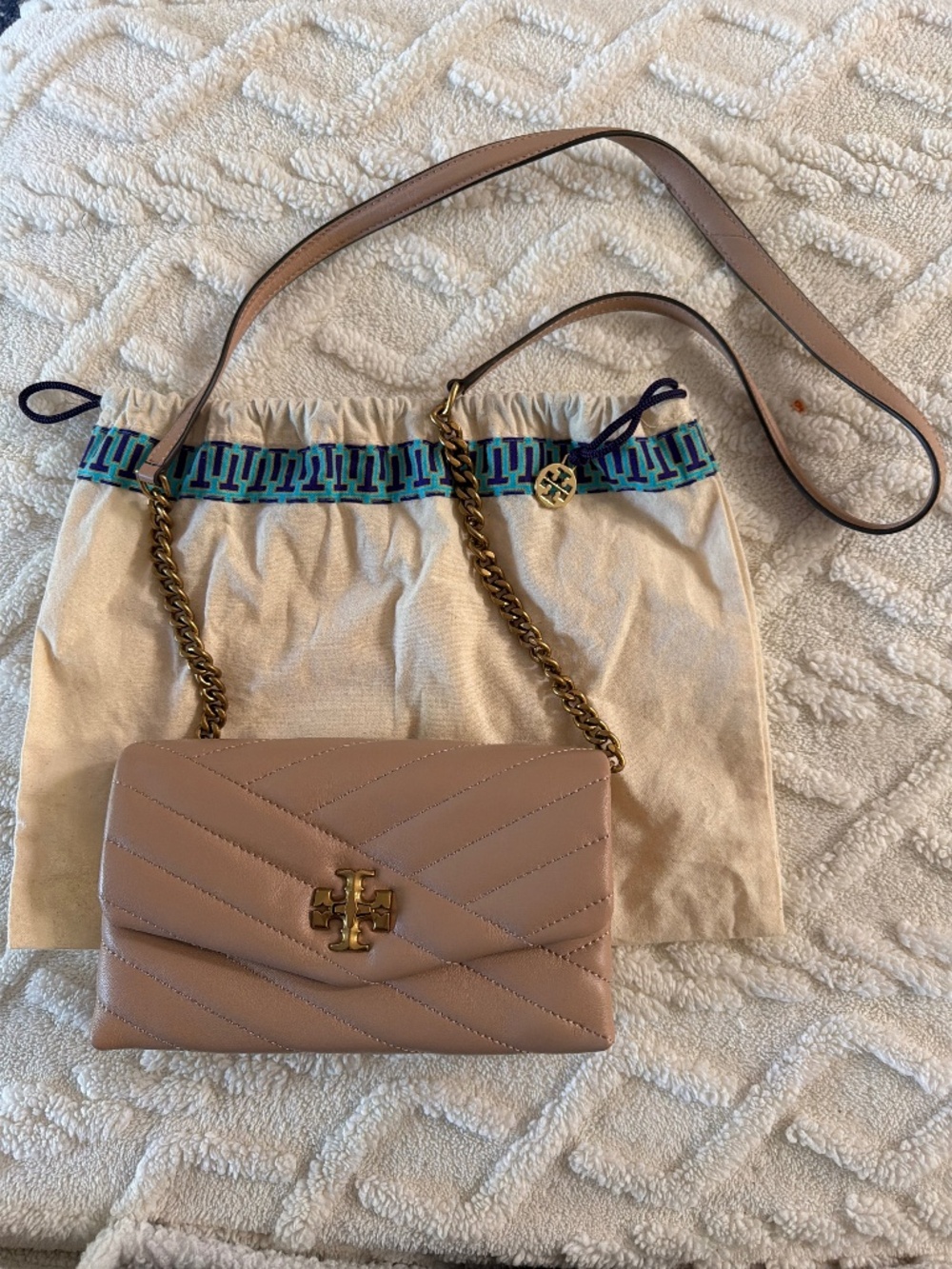 Tory Burch Kira Diamond Quilted Bag  with Back Pocket
